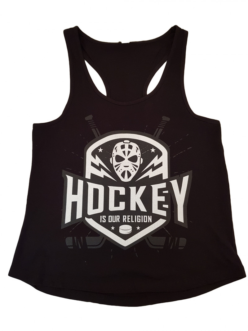 HOKEJAM Hockey Is Our Religion Adult Tank Top,T-Shirt,Clothing