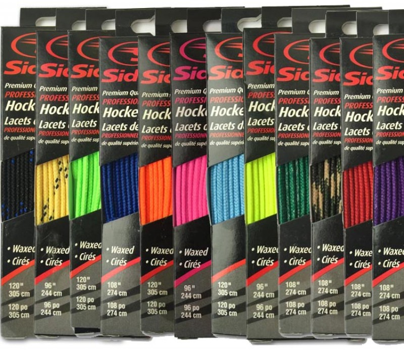 SIDELINES Sports Wax Laces,Ice Hockey Laces,Roller Hockey Laces,Skate Laces