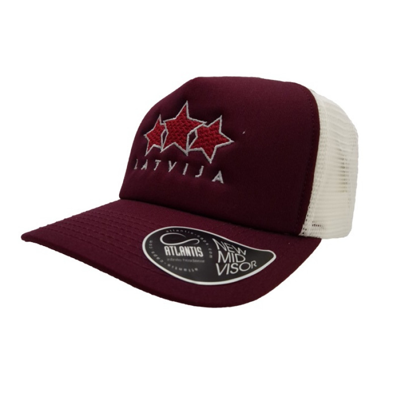 HOKEJAM.LV Latvija Three Star New Mid Visor Snapback