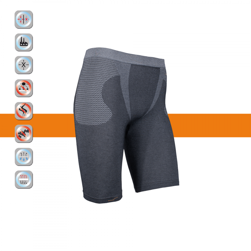 SIM LOC Orange Line Adult Thermo Shorts,Compression Shorts,Sports Short,Clothing