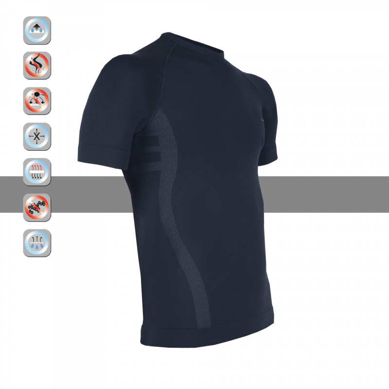 SIM LOC Silver Line Adult Thermo T-Shirt,Compression Shirt,Clothing,Sports Wear