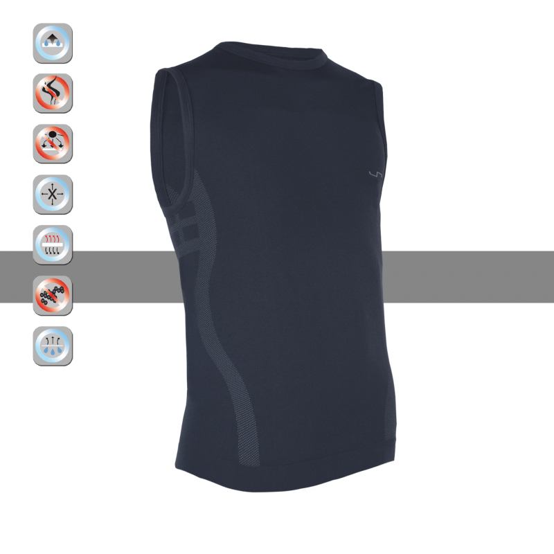 SIM LOC Silver Line Adult Thermo Tank Top,Compression Shirt,Clothing,Sports Wear