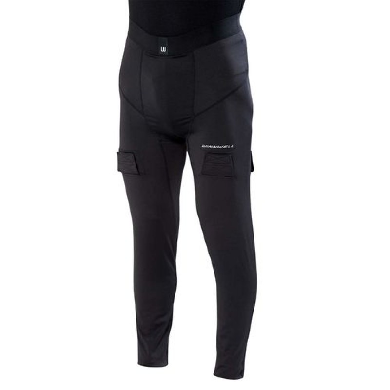 WINNWELL Youth Compression Pants with Jock,Ice Hockey,Roller Hockey,Protection