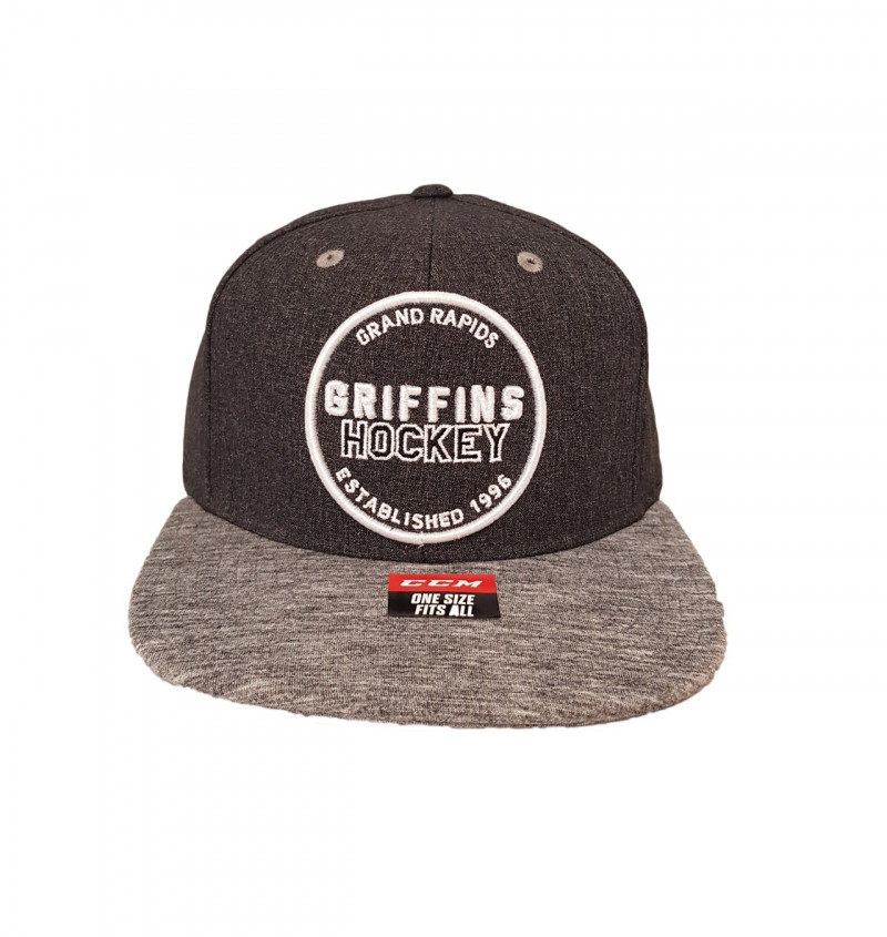 CCM Griffins Hockey Flat Brim Snapback Cap,Hat,Clothing,Head Wear,Flat Cap
