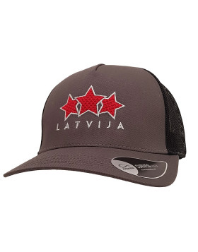 HOKEJAM.LV Latvija Three Star Curved Snapback