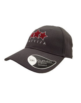 HOKEJAM.LV Latvija Three Star Curved Visor Strapback