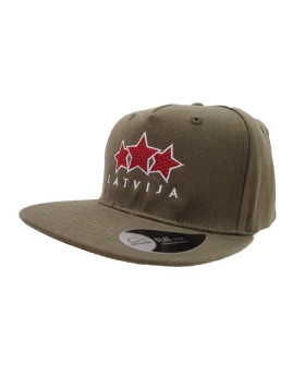 HOKEJAM.LV Latvija Three Star Flat Visor Snapback
