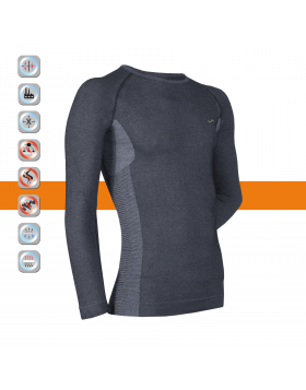 SIM LOC Orange Line Adult Thermo Long Sleeve Shirt,Compression Shirt,Clothing
