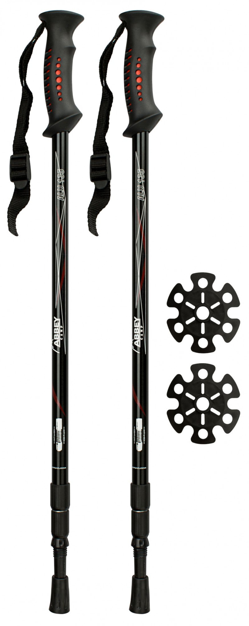 ABBEY Adjustable Aluminium Anti Shock Hiking Cane 21SV