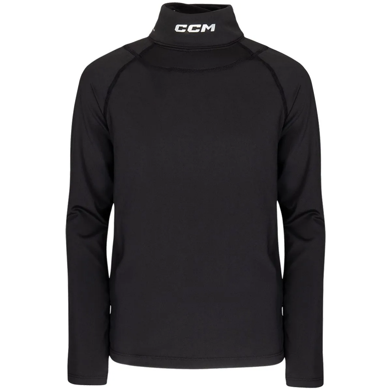 CCM Youth Long Sleeve Compression Shirt with Neck Guard