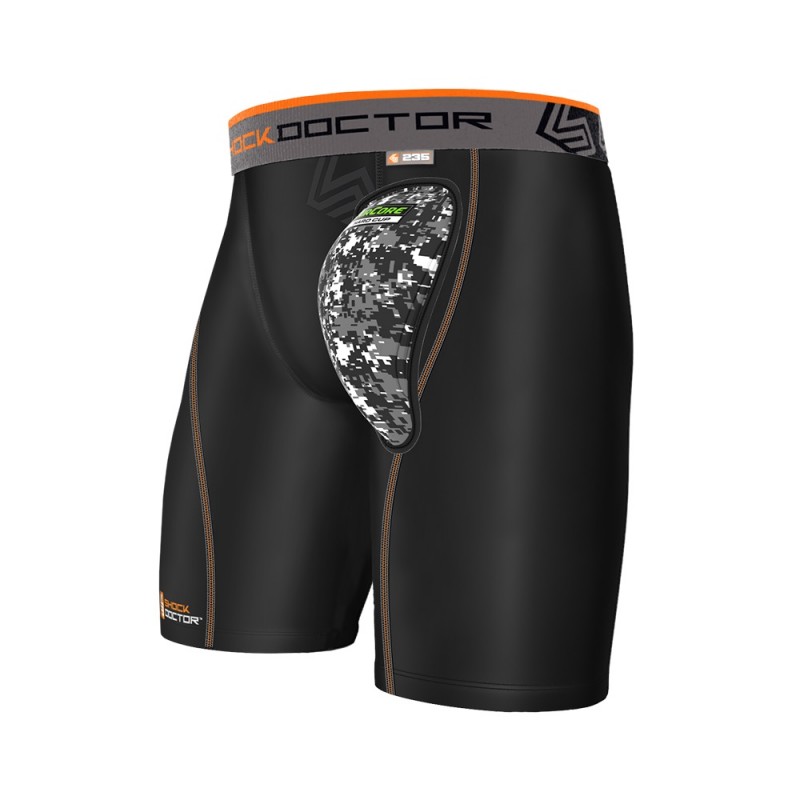 SHOCK DOCTOR Senior Core Compression Short with Air-Core Hard Cup 235