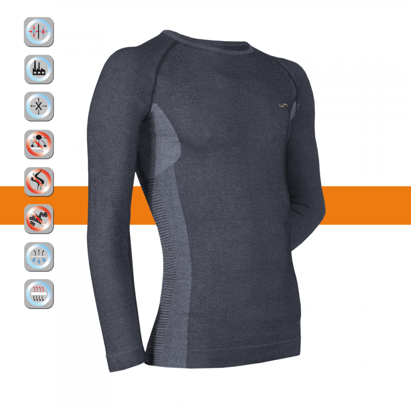 SIM LOC Orange Line Adult Thermo Long Sleeve Shirt