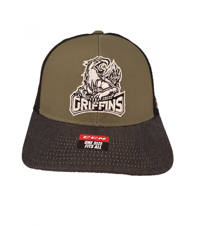 CCM Griffins Army Meshback Trucker Snapback