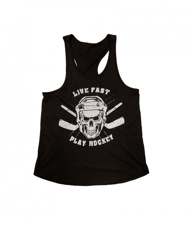 HOKEJAM.LV Live Fast Play Hockey Adult Tank Top
