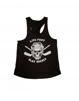HOKEJAM.LV Live Fast Play Hockey Adult Tank Top