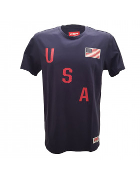 CCM SS Tee Diagonal USA Senior T-Shirt